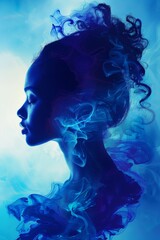 colorful portrait of a woman