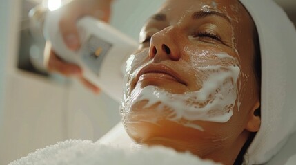Fototapeta premium Glowing and Refreshed Skin After Exhilarating Body Polishing Session at Luxurious Spa Retreat