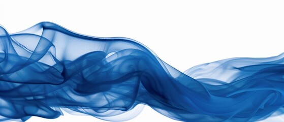 A wave of royal blue smoke, dignified and majestic, ideal for corporate or financial service advertisements. 