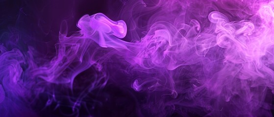 Rich purple smoke filling the banner, associated with luxury and mystery, suitable for exclusive...