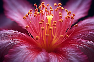 Macro marvels: Explore the intricate details of a flower's stamen or pistil with a macro lens - obrazy, fototapety, plakaty