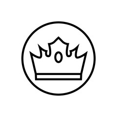 Crown vector icon. Royal Crown illustration symbol. king logo or sign.