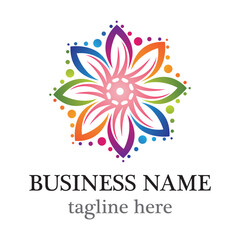 Flower logo vector icon design