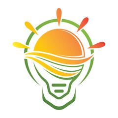 Lamp logo vector icon design