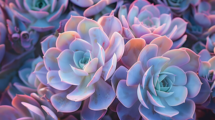 lilac pastel succulents