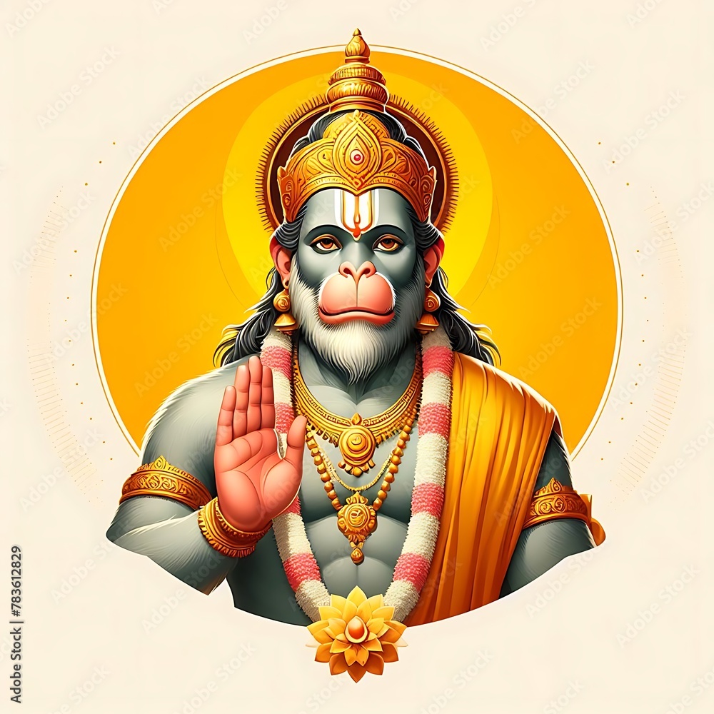 Canvas Prints portrait of pavanputra lord hanuman