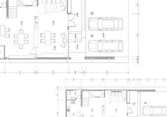 Floor plan designed building on the drawing.