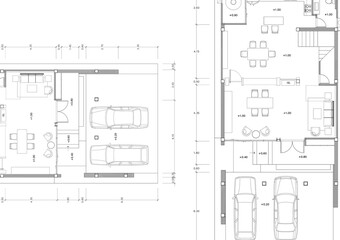 Floor plan designed building on the drawing.