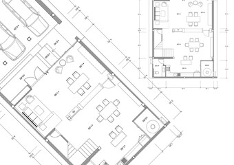 Floor plan designed building on the drawing.