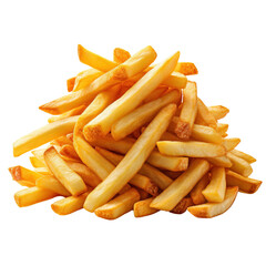 french fries on transparent background