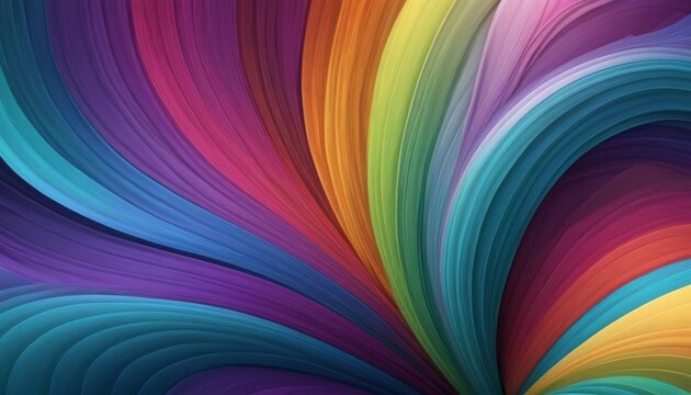 A mesmerizing array of smoothly curving lines in a spectrum of colors creates a soothing and harmonious abstract image perfect for creative backgrounds.. AI Generation