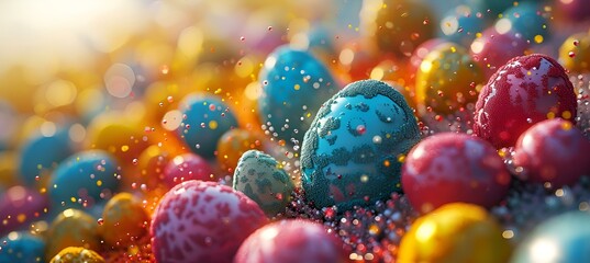 Candy-Coated Dreams: A Festive Assortment of Sprinkle-Covered Easter Eggs
