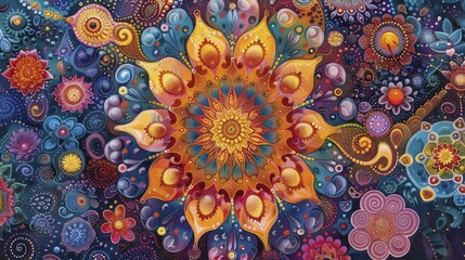 Psychedelic Mandalas, Spiritual Symbols in Vivid Colors