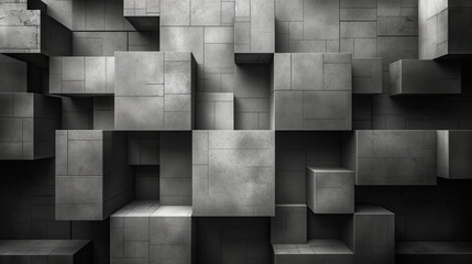 Grey Geometric Abstract Shapes Background