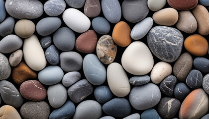 pebbles on the beach small stones - Powered by Adobe