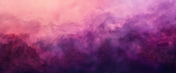 Coral mist creating enchanting patterns against a canvas painted in gradients of deep plum.
