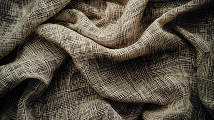 Textured linen fabric background.