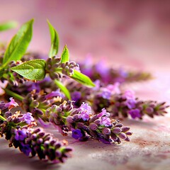 A close-up image of lavender flowers.