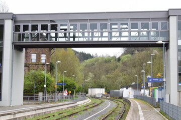 pedestrian bridge across the station in Kyllburg