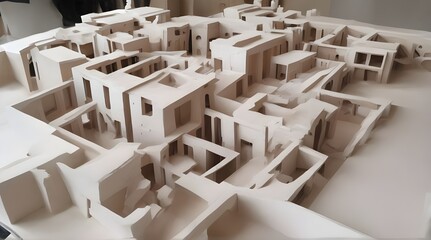 MDF architectural model house. generative.ai