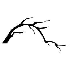 branches silhouette element transparent background