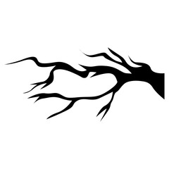 branches silhouette element transparent background