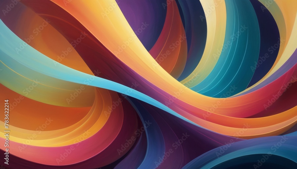 Poster an artistic abstract background featuring vibrant swirls of colors gracefully intertwining, evoking 