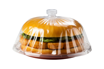 Plastic Food Cover on transparent background.