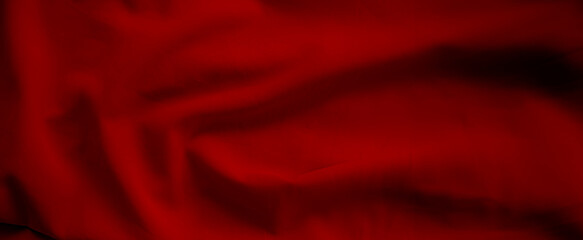 Red Fabric Background Texture Silk Linen Cloth Satin Luxury Abstract Material Dark Elegant Gradient...