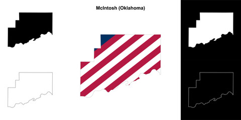 McIntosh County (Oklahoma) outline map set