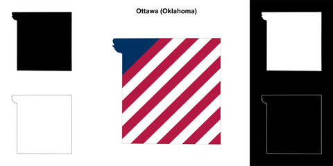 Ottawa County (Oklahoma) outline map set