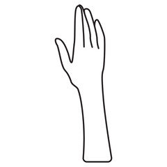 hand pose doodleicon transparent background