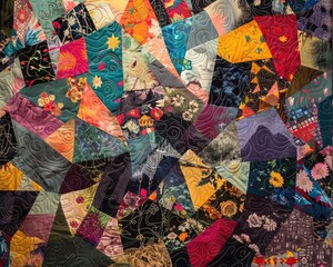 The chaotic beauty of a patchwork quilt