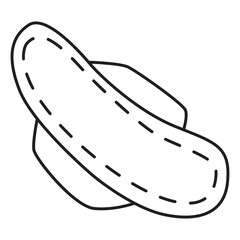 menstrual pad doodle icon transparent background