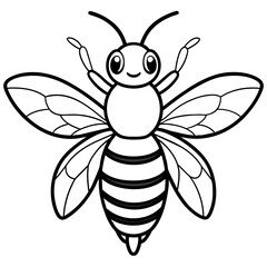           Asian giant hornet bee vector illustration.
