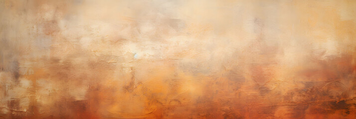 AI generated illustration of a vast artwork depicting an orange, beige, and brown landscape