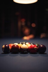 Shallow focus of sneakers balls in a bar table with blur background