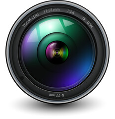 Camera photo lens, 3d icon realistic illustration. - 783628493