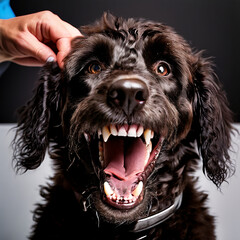 Canine Oral Health: Vet Examines Dog's Teeth for Plaque and Tartar