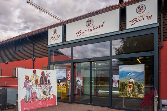 Martigny, Valais Canton, Switzerland - 14 March, 2024: Saint Bernard dog museum Barryland.