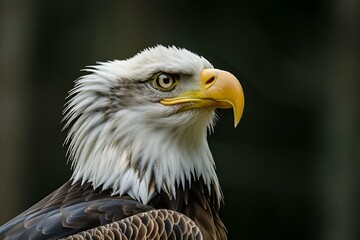 AI generated illustration of a bald eagle gazing into the distance