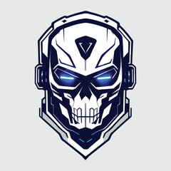 robot head of police vector editable