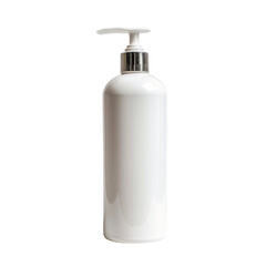 Fototapeta premium White Pump Dispenser Bottle for Liquid Soap or Lotion, Representing the Concept of Personal Hygiene and Skincare.