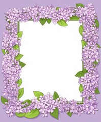 Embrace tranquility with our artistic lavender floral frame drawing. Customizable area invites your content, creating a serene ambiance
