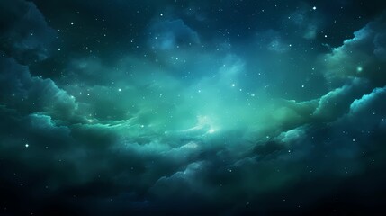 Naklejka na ściany i meble AI generated illustration of a starry night sky beautifully illuminated with stars
