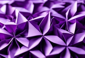 AI-generated illustration of Lavender flowers folded from paper in an origami style