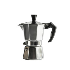 Classic Italian Moka Pot for Stovetop Espresso Making, Representing the Concept of Traditional Coffee Preparation.