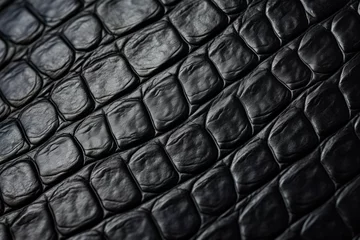Fotobehang reptile skin close-up macro, crocodile skin, back © daniiD
