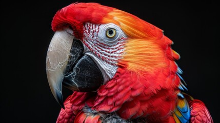 AI generated illustration of a brightly colored parrot