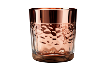 Copper Glass on transparent background.